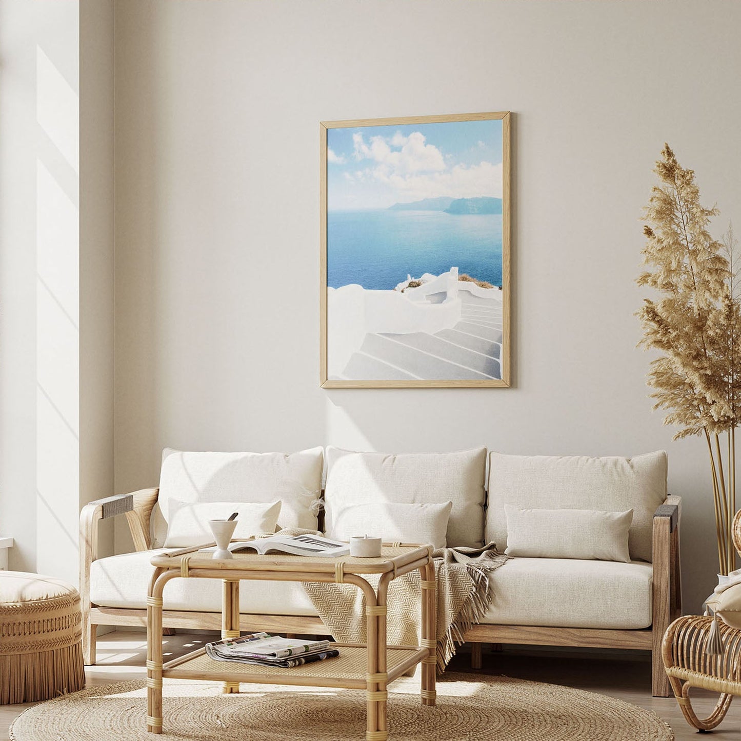 Wes Co Gallery Poster Santorini Steps 8 x 10" Home Goods - Nature  Art Print