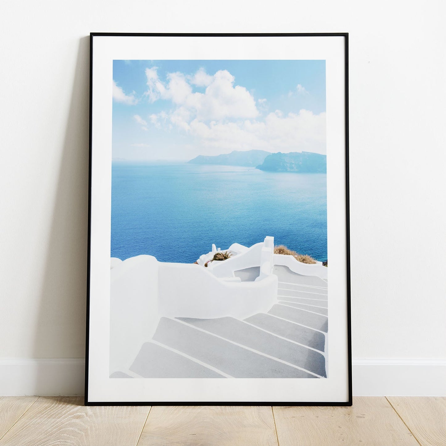 Wes Co Gallery Poster Santorini Steps 5 x 7" Home Goods - Nature  Art Print