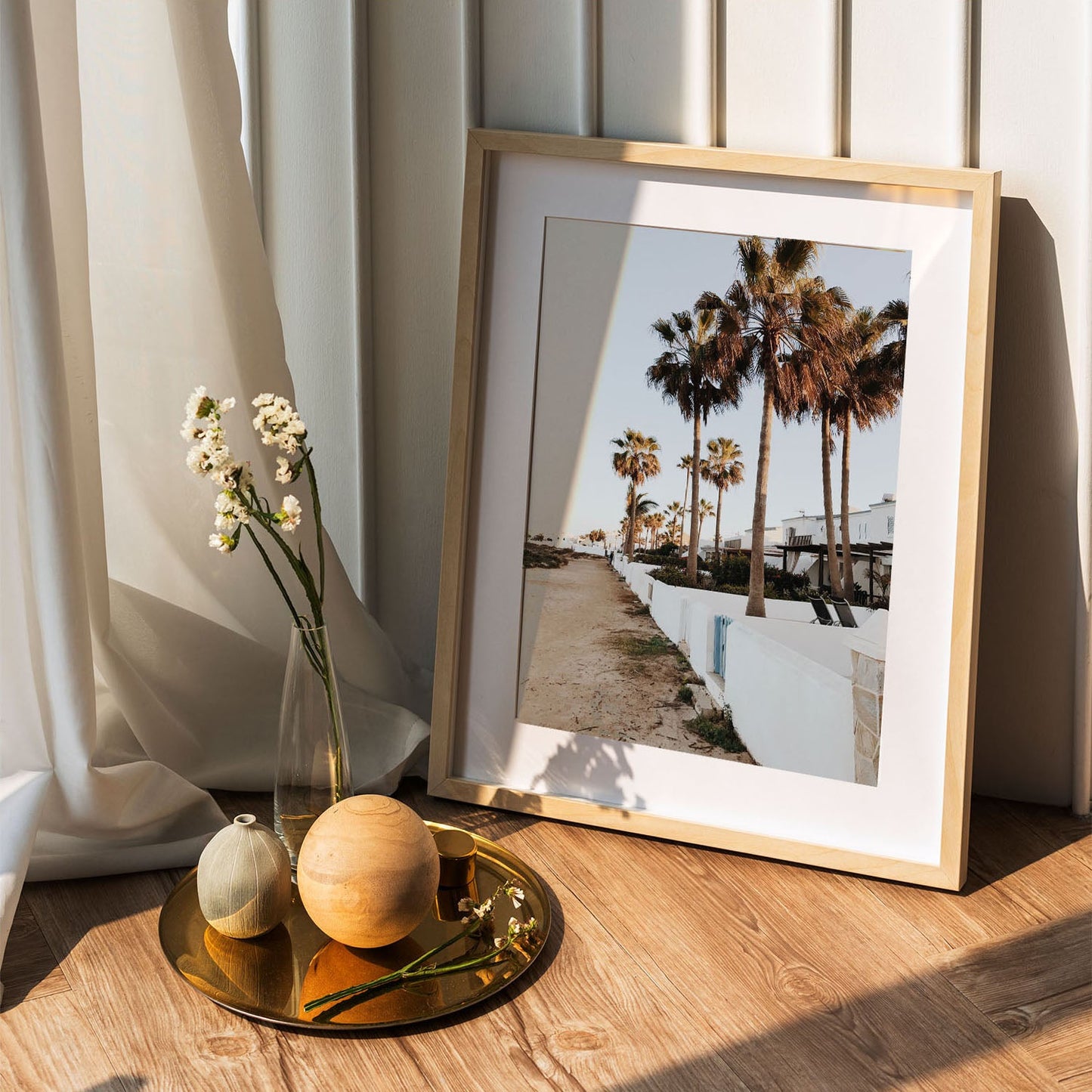 Wes Co Gallery Poster Palm Promenade 5 x 7" Home Goods - Nature  Art Print