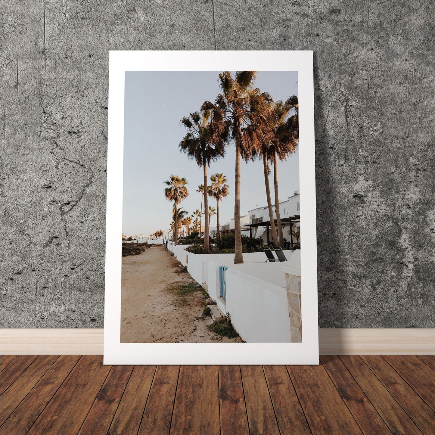 Wes Co Gallery Poster Palm Promenade 8 x 10" Home Goods - Nature  Art Print