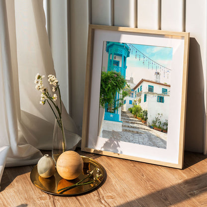 Wes Co Gallery Poster Mykonos Alley 5 x 7" Home Goods - Nature  Art Print