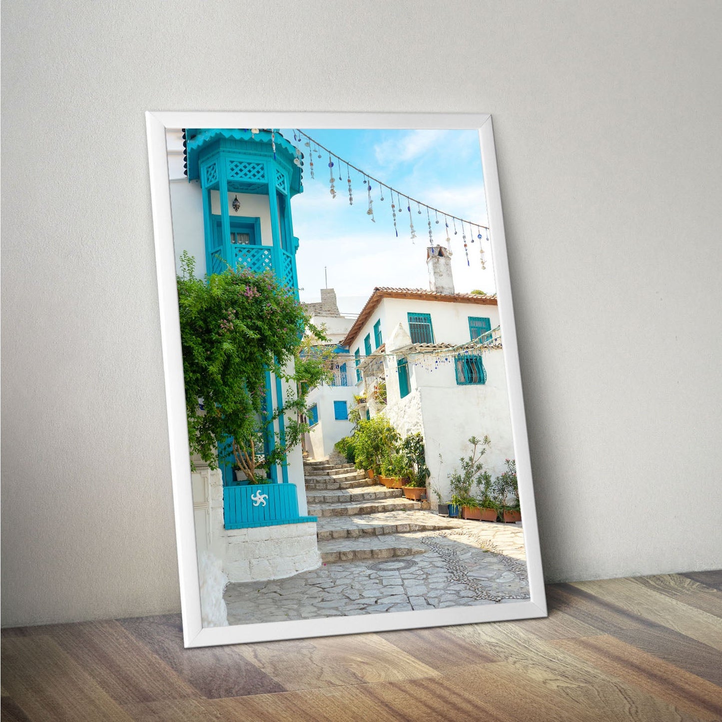 Wes Co Gallery Poster Mykonos Alley 11 x 17" Home Goods - Nature  Art Print