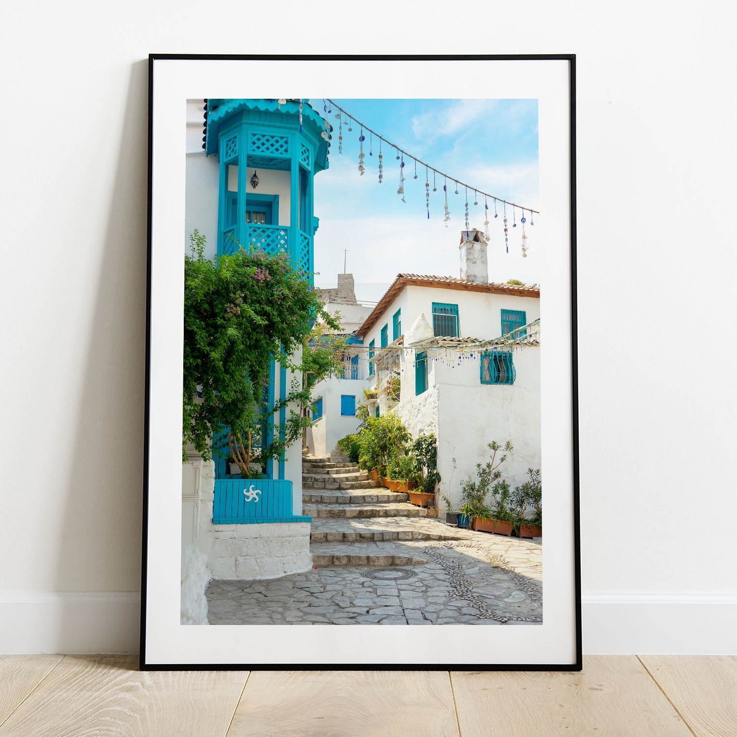 Wes Co Gallery Poster Mykonos Alley 5 x 7" Home Goods - Nature  Art Print