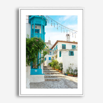 Wes Co Gallery Poster Mykonos Alley 5 x 7" Home Goods - Nature  Art Print