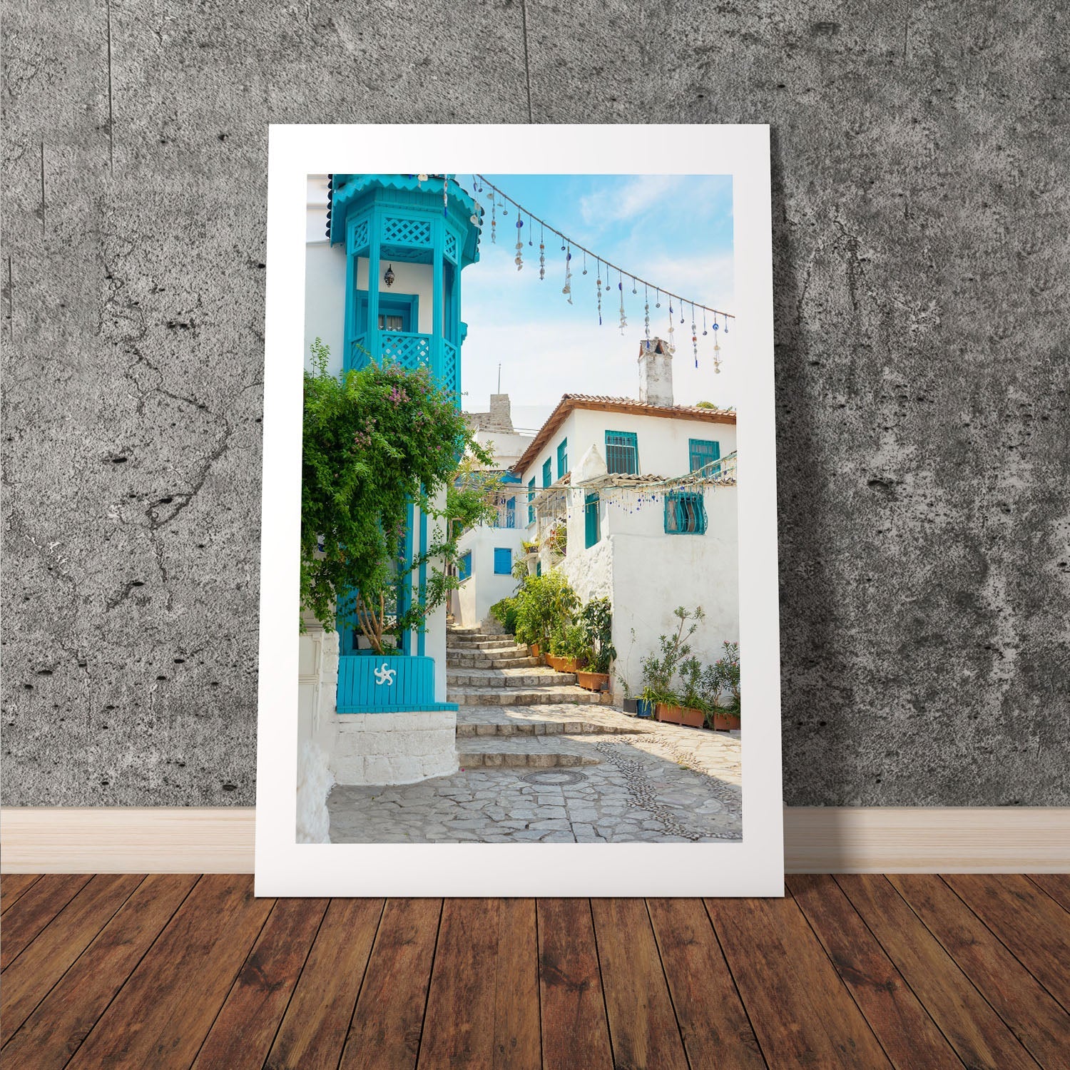 Wes Co Gallery Poster Mykonos Alley 8 x 10" Home Goods - Nature  Art Print