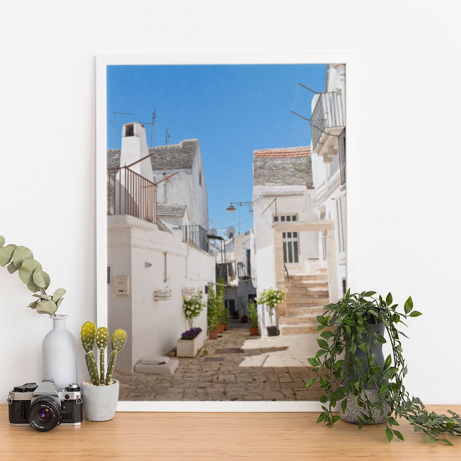 Wes Co Gallery Poster Mediterranean Walkway 11 x 17" Home Goods - Nature  Art Print