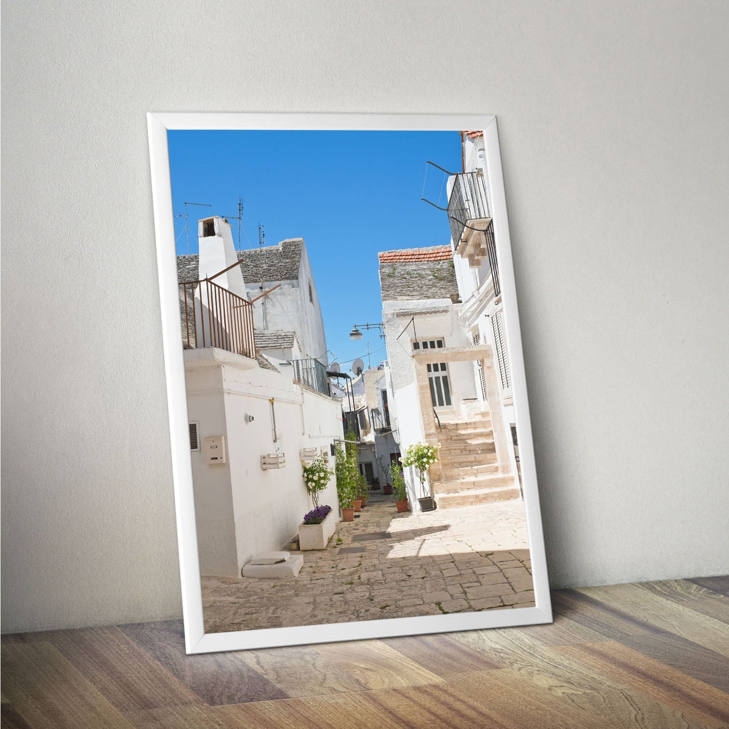 Wes Co Gallery Poster Mediterranean Walkway 11 x 17" Home Goods - Nature  Art Print