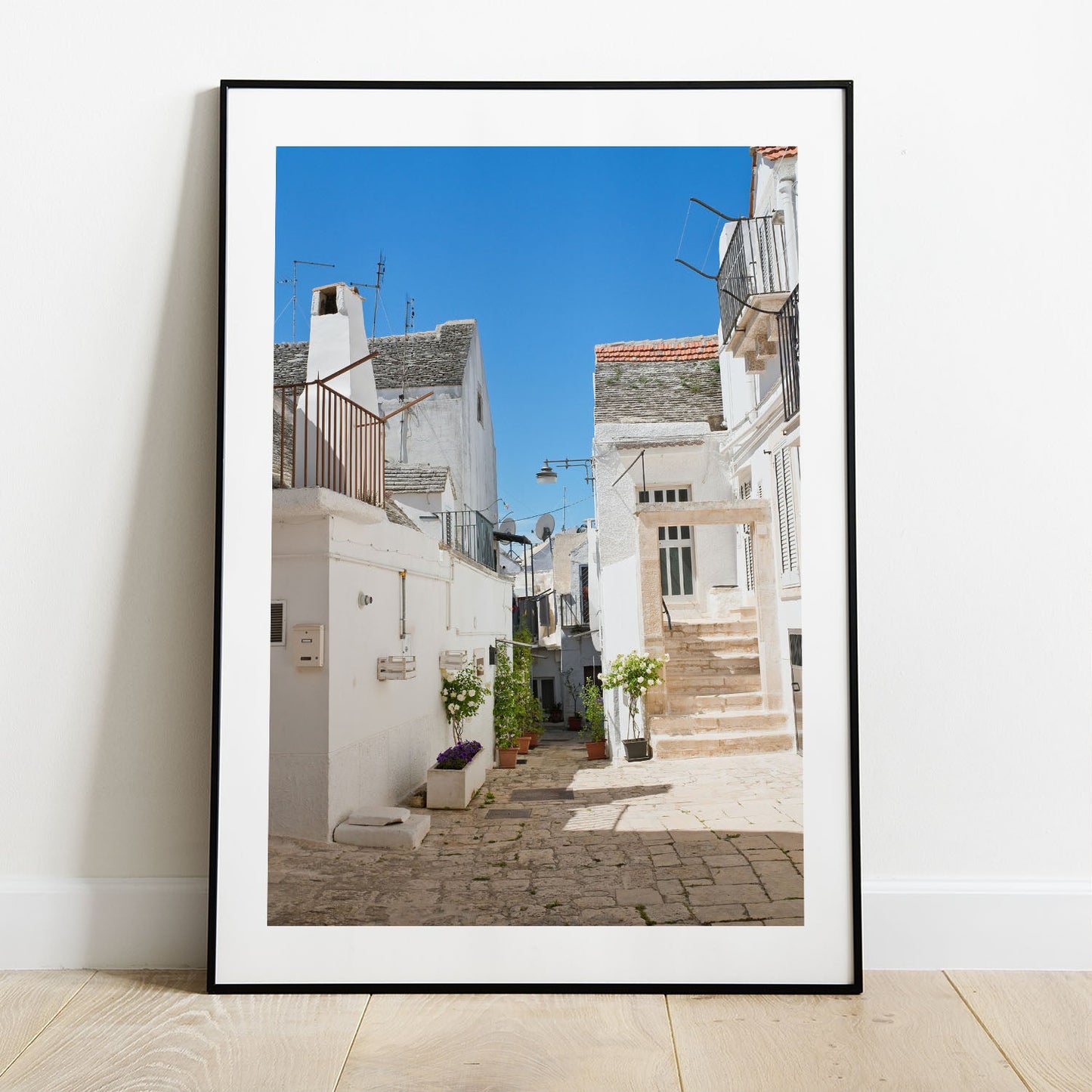 Wes Co Gallery Poster Mediterranean Walkway 5 x 7" Home Goods - Nature  Art Print