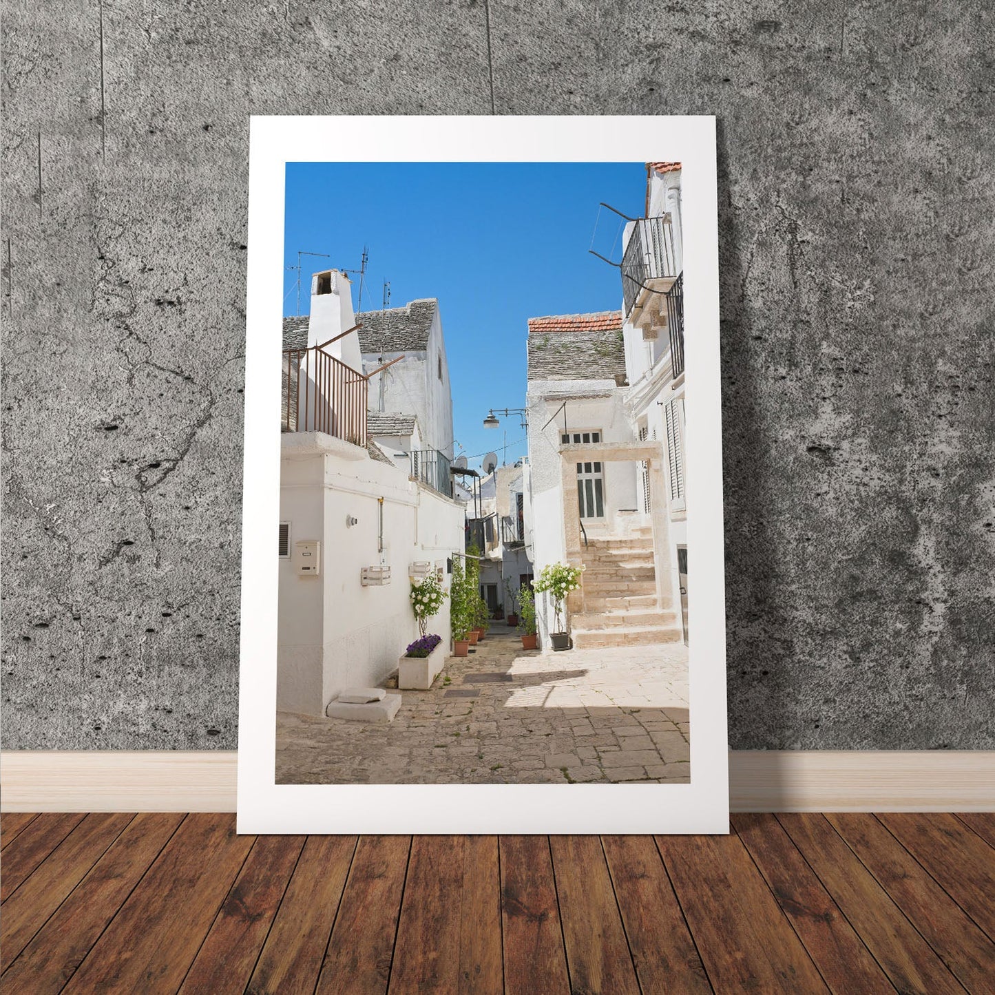 Wes Co Gallery Poster Mediterranean Walkway 8 x 10" Home Goods - Nature  Art Print