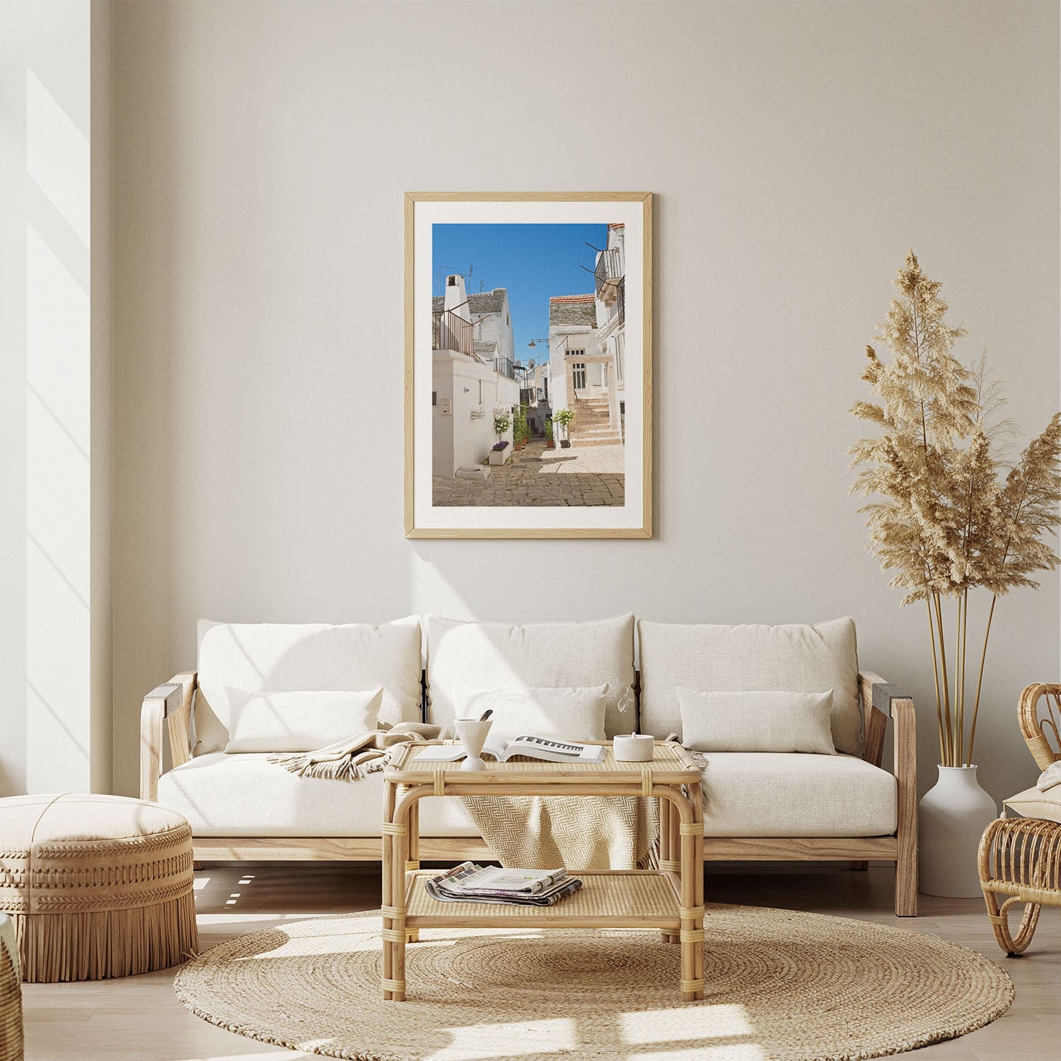 Wes Co Gallery Poster Mediterranean Walkway 5 x 7" Home Goods - Nature  Art Print