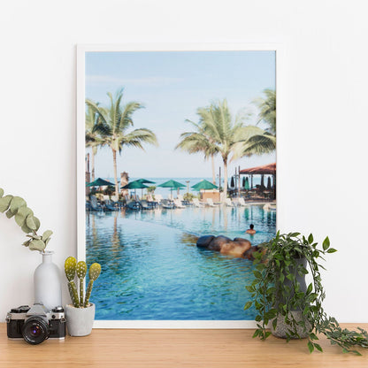 Wes Co Gallery Poster Paradise Poolside Bliss 11 x 17" Home Goods - Nature  Art Print