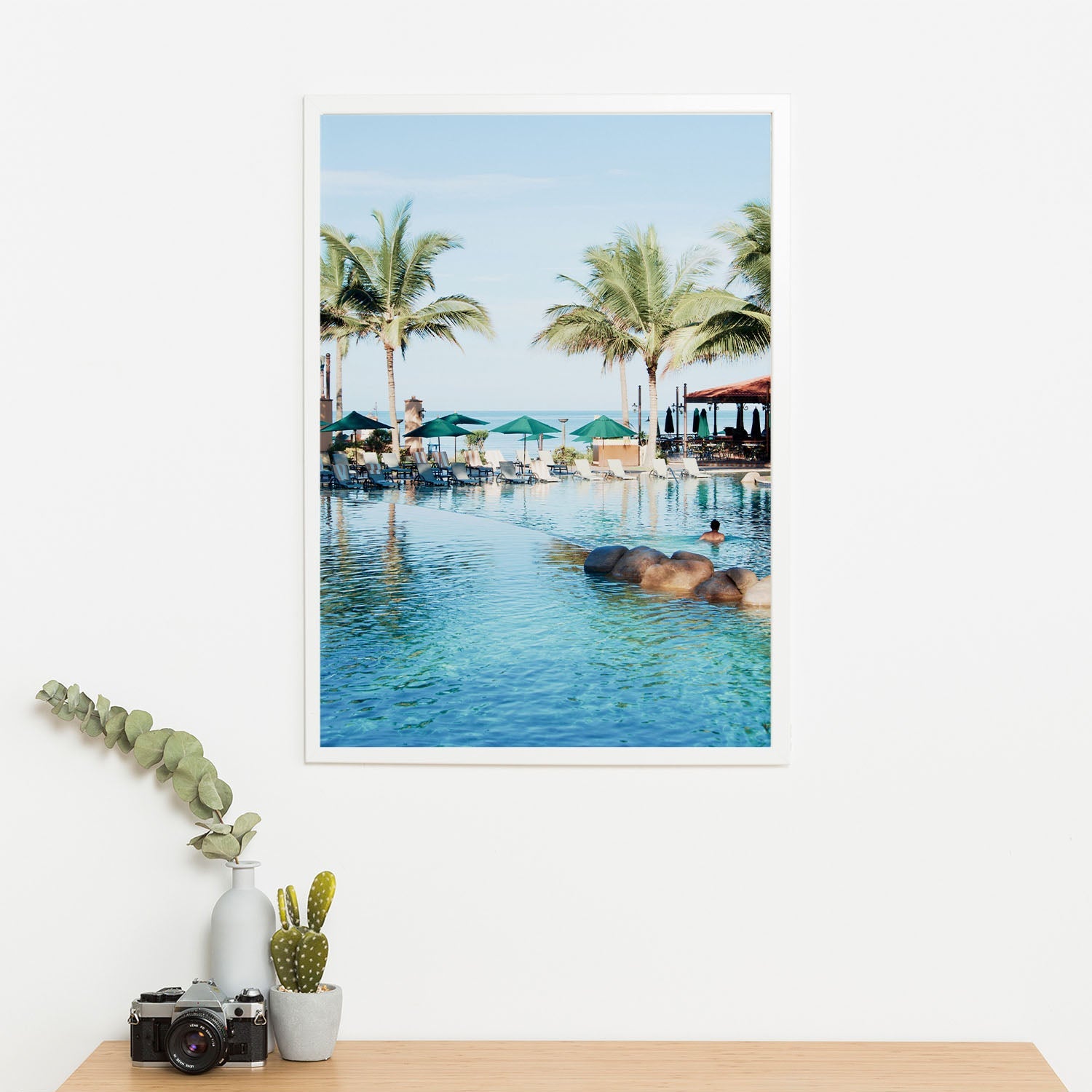 Wes Co Gallery Poster Paradise Poolside Bliss 11 x 17" Home Goods - Nature  Art Print