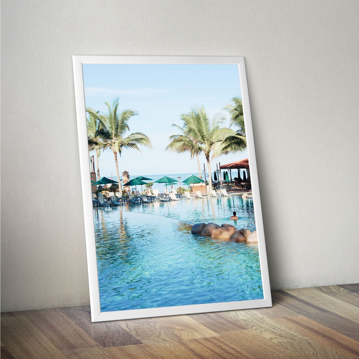 Wes Co Gallery Poster Paradise Poolside Bliss 11 x 17" Home Goods - Nature  Art Print