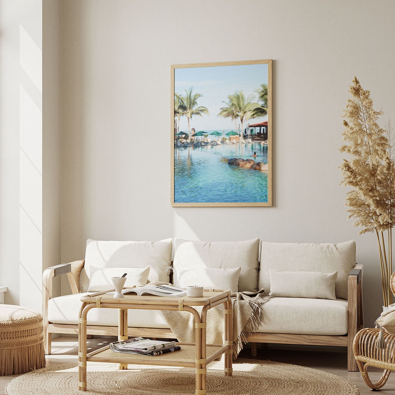 Wes Co Gallery Poster Paradise Poolside Bliss 8 x 10" Home Goods - Nature  Art Print