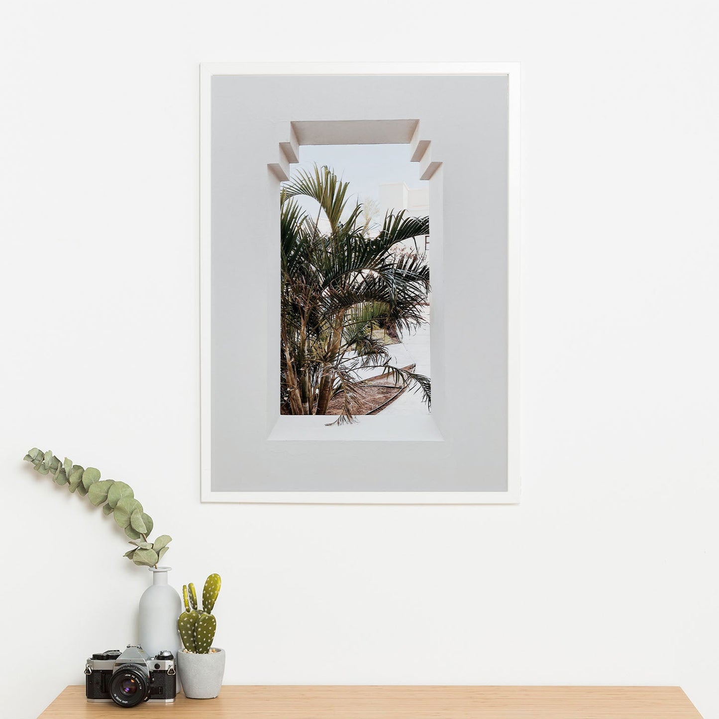 Wes Co Gallery Poster Framed Botanical Oasis 11 x 17" Home Goods - Nature  Art Print