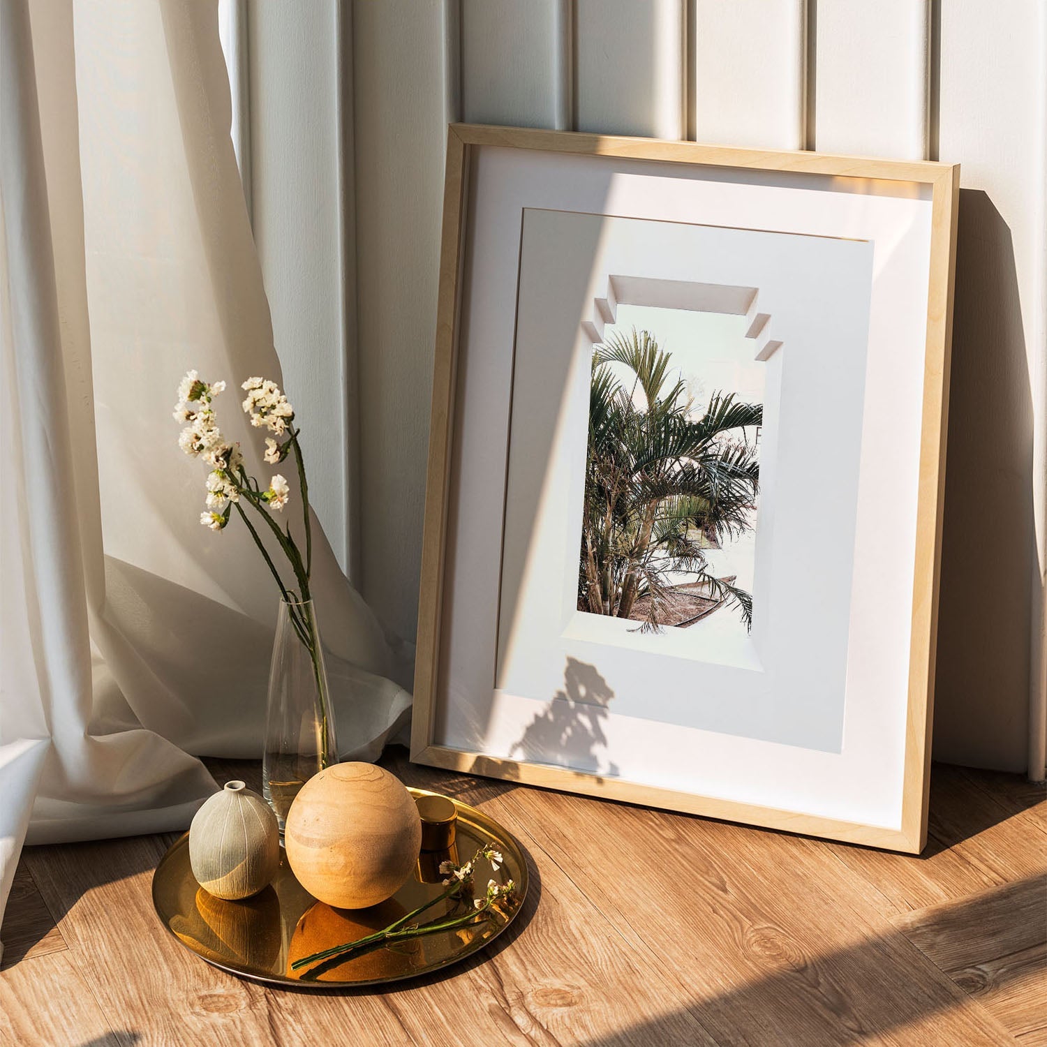 Wes Co Gallery Poster Framed Botanical Oasis 5 x 7" Home Goods - Nature  Art Print