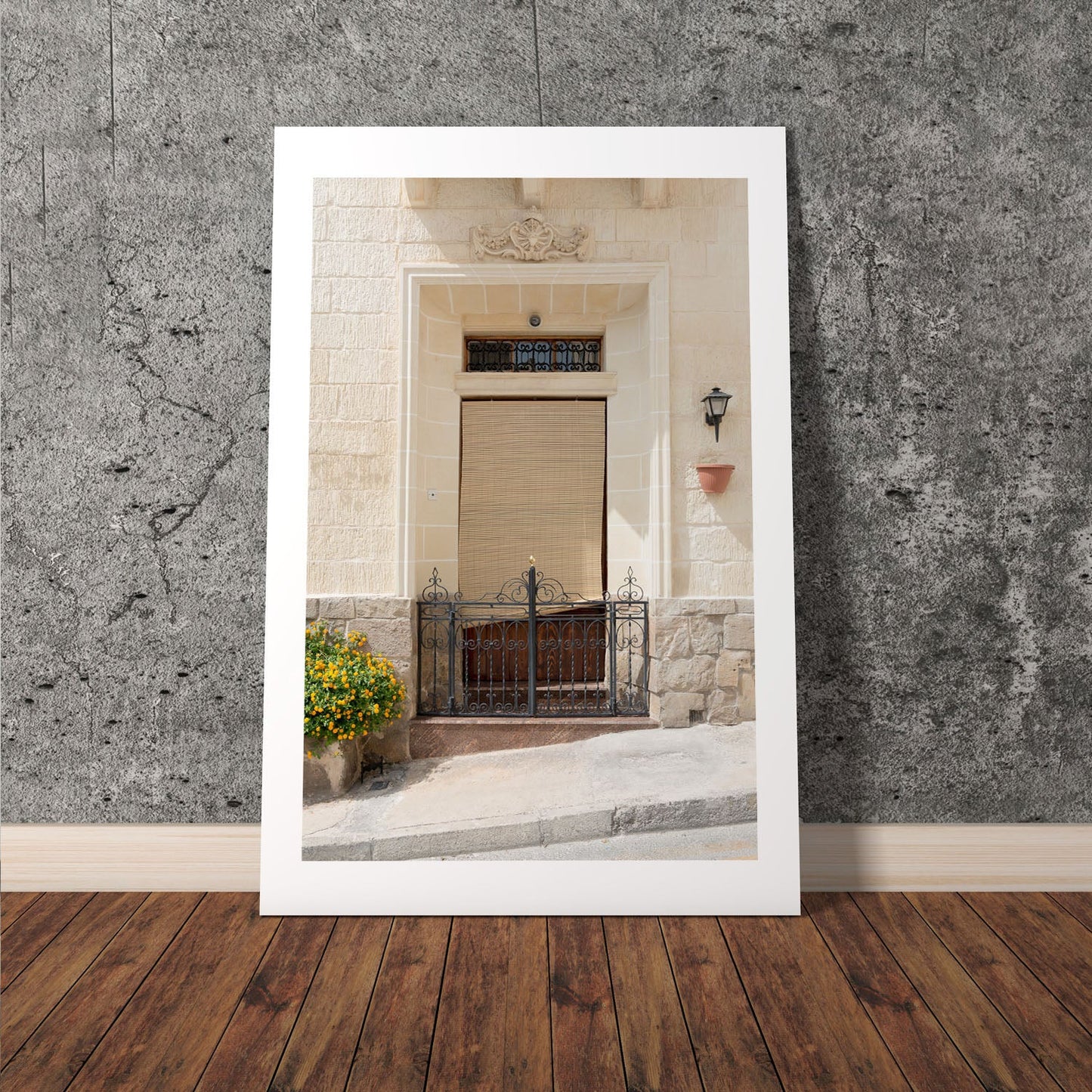 Wes Co Gallery Poster Mediterranean Villa Entrance 8 x 10" Home Goods - Nature  Art Print