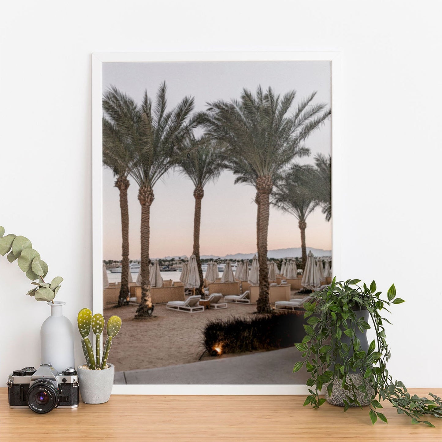 Wes Co Gallery Poster Beachside Palm Oasis 11 x 17" Home Goods - Nature  Art Print