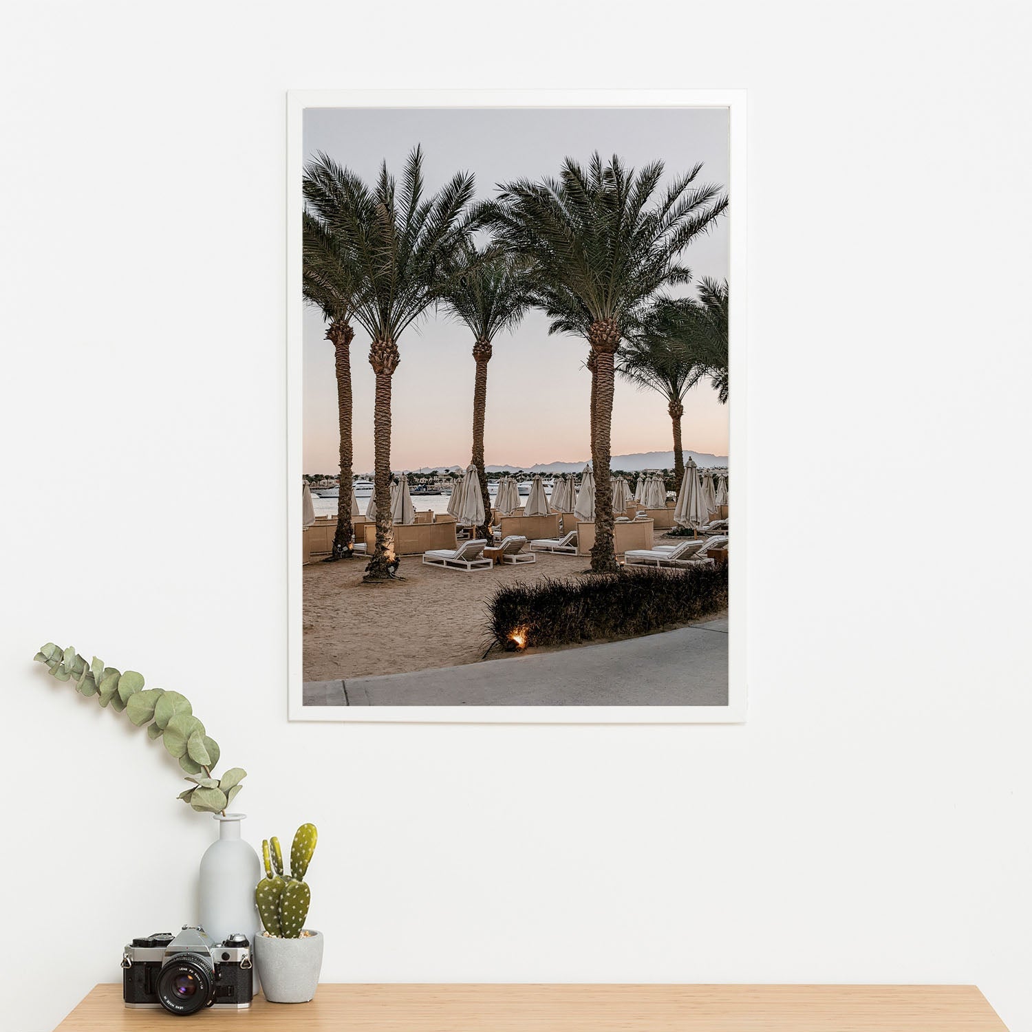 Wes Co Gallery Poster Beachside Palm Oasis 11 x 17" Home Goods - Nature  Art Print