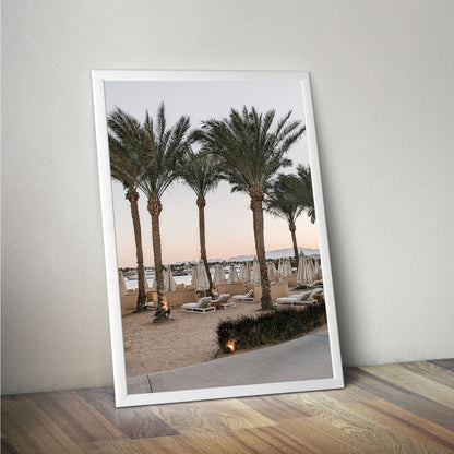 Wes Co Gallery Poster Beachside Palm Oasis 11 x 17" Home Goods - Nature  Art Print