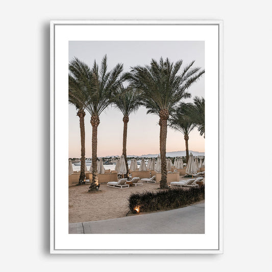 Wes Co Gallery Poster Beachside Palm Oasis 5 x 7" Home Goods - Nature  Art Print