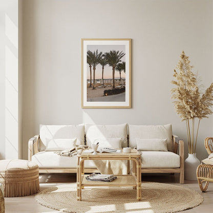 Wes Co Gallery Poster Beachside Palm Oasis 5 x 7" Home Goods - Nature  Art Print