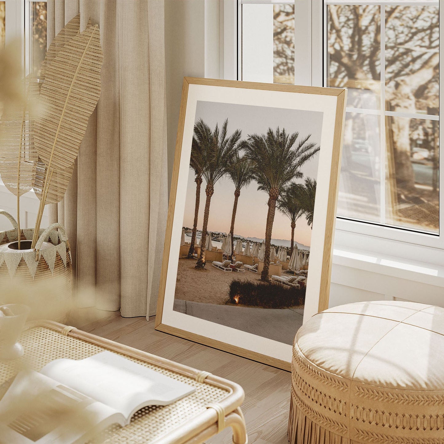 Wes Co Gallery Poster Beachside Palm Oasis 8 x 10" Home Goods - Nature  Art Print