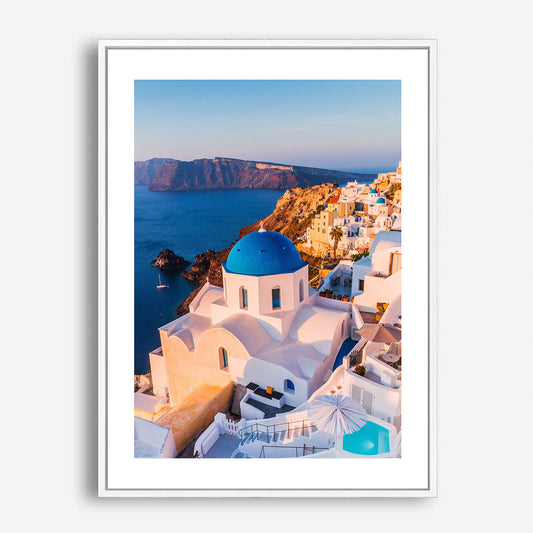 Santorini Sunset Art Print