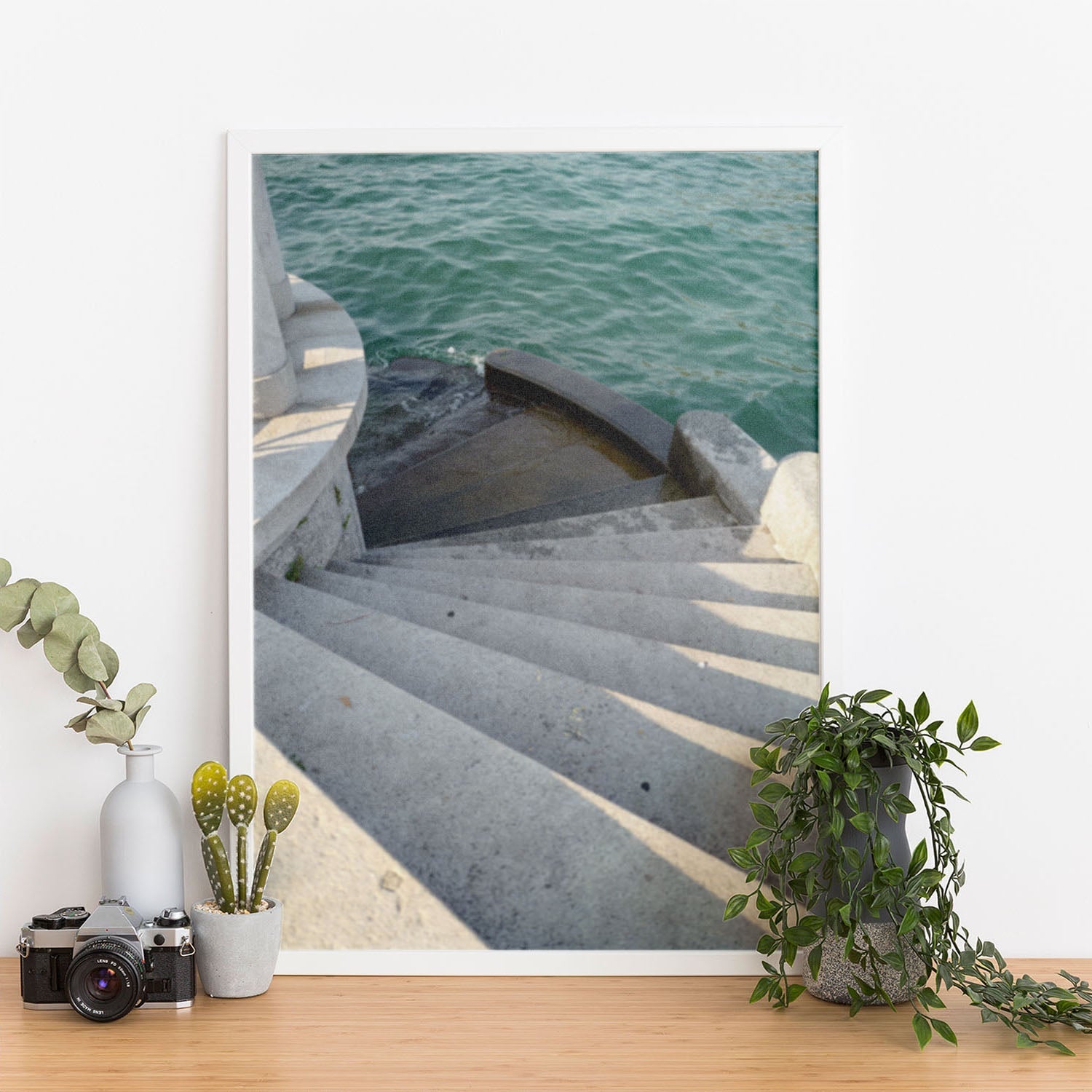 Wes Co Gallery Poster Stairway to the Sea 11 x 17" Home Goods - Nature  Art Print