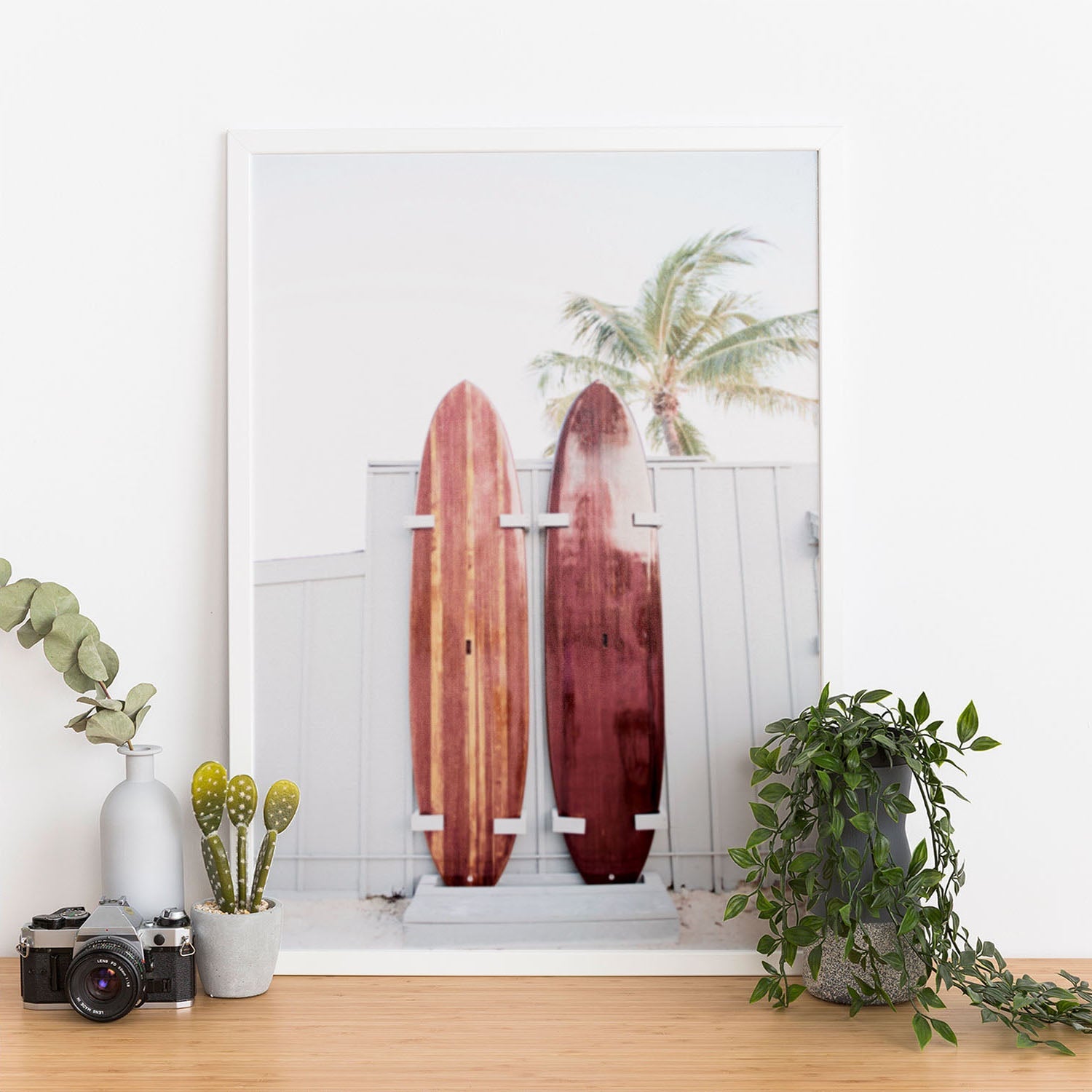 Wes Co Gallery Poster Surfboard Symmetry 11 x 17" Home Goods - Nature  Art Print