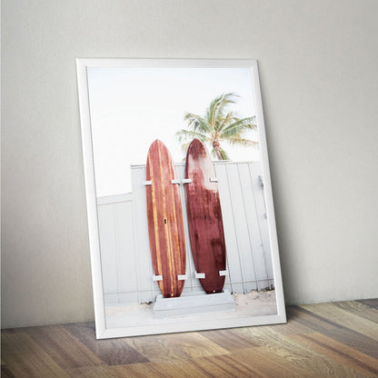 Wes Co Gallery Poster Surfboard Symmetry 11 x 17" Home Goods - Nature  Art Print