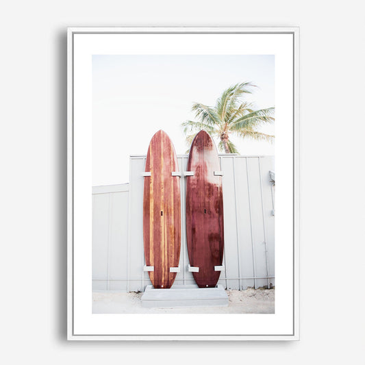 Wes Co Gallery Poster Surfboard Symmetry 5 x 7" Home Goods - Nature  Art Print