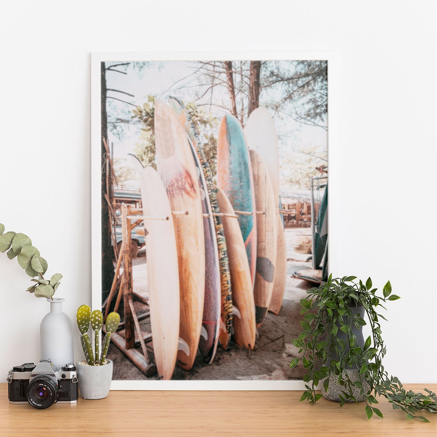 Wes Co Gallery Poster Colorful Surfboard Collection 11 x 17" Home Goods - Nature  Art Print