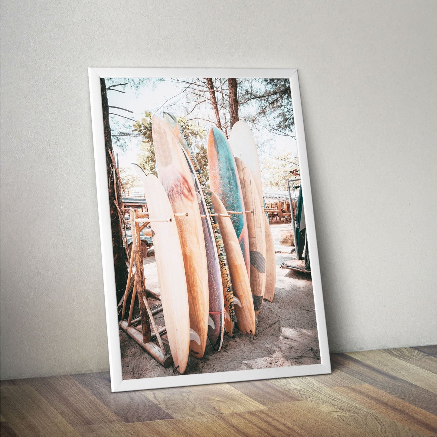 Wes Co Gallery Poster Colorful Surfboard Collection 11 x 17" Home Goods - Nature  Art Print