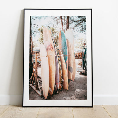 Wes Co Gallery Poster Colorful Surfboard Collection 5 x 7" Home Goods - Nature  Art Print