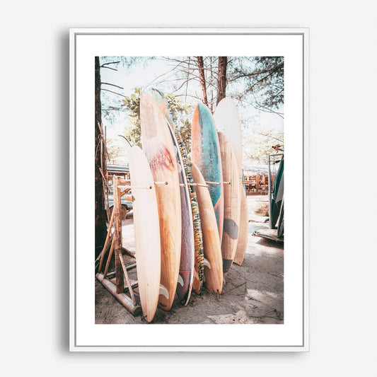 Wes Co Gallery Poster Colorful Surfboard Collection 5 x 7" Home Goods - Nature  Art Print