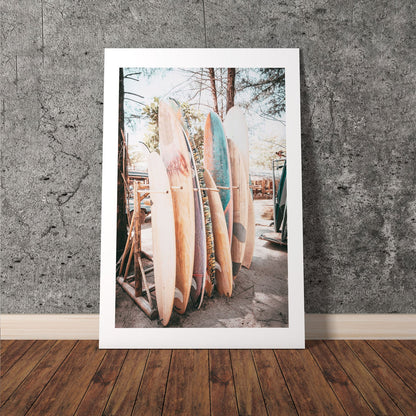 Wes Co Gallery Poster Colorful Surfboard Collection 8 x 10" Home Goods - Nature  Art Print