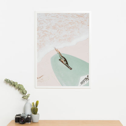 Wes Co Gallery Poster Surfboard Serenity 11 x 17" Home Goods - Nature  Art Print