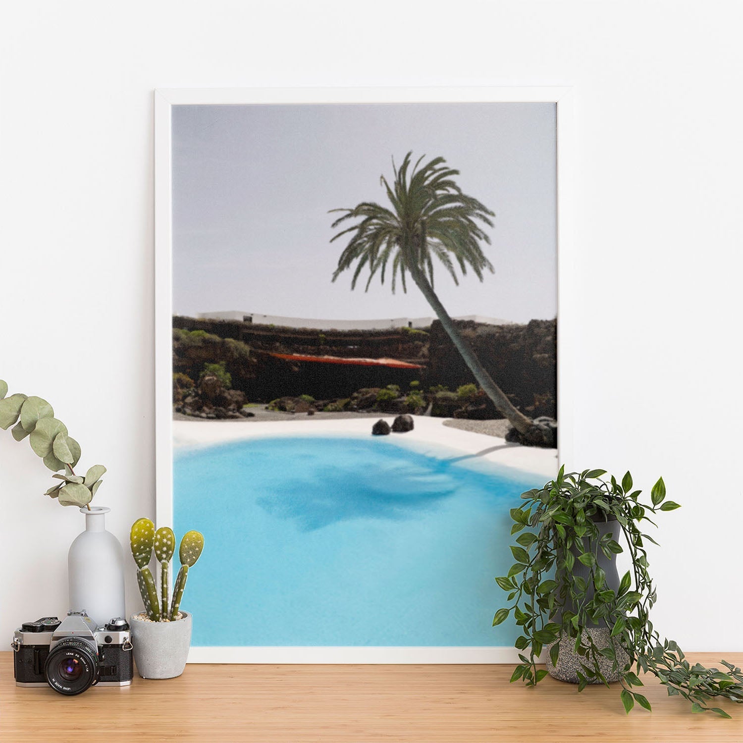 Wes Co Gallery Poster Palm Oasis Retreat 11 x 17" Home Goods - Nature  Art Print