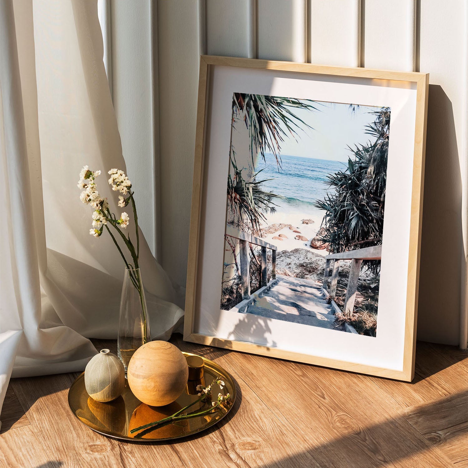 Wes Co Gallery Poster Wategos Beach Pathway 5 x 7" Home Goods - Nature  Art Print