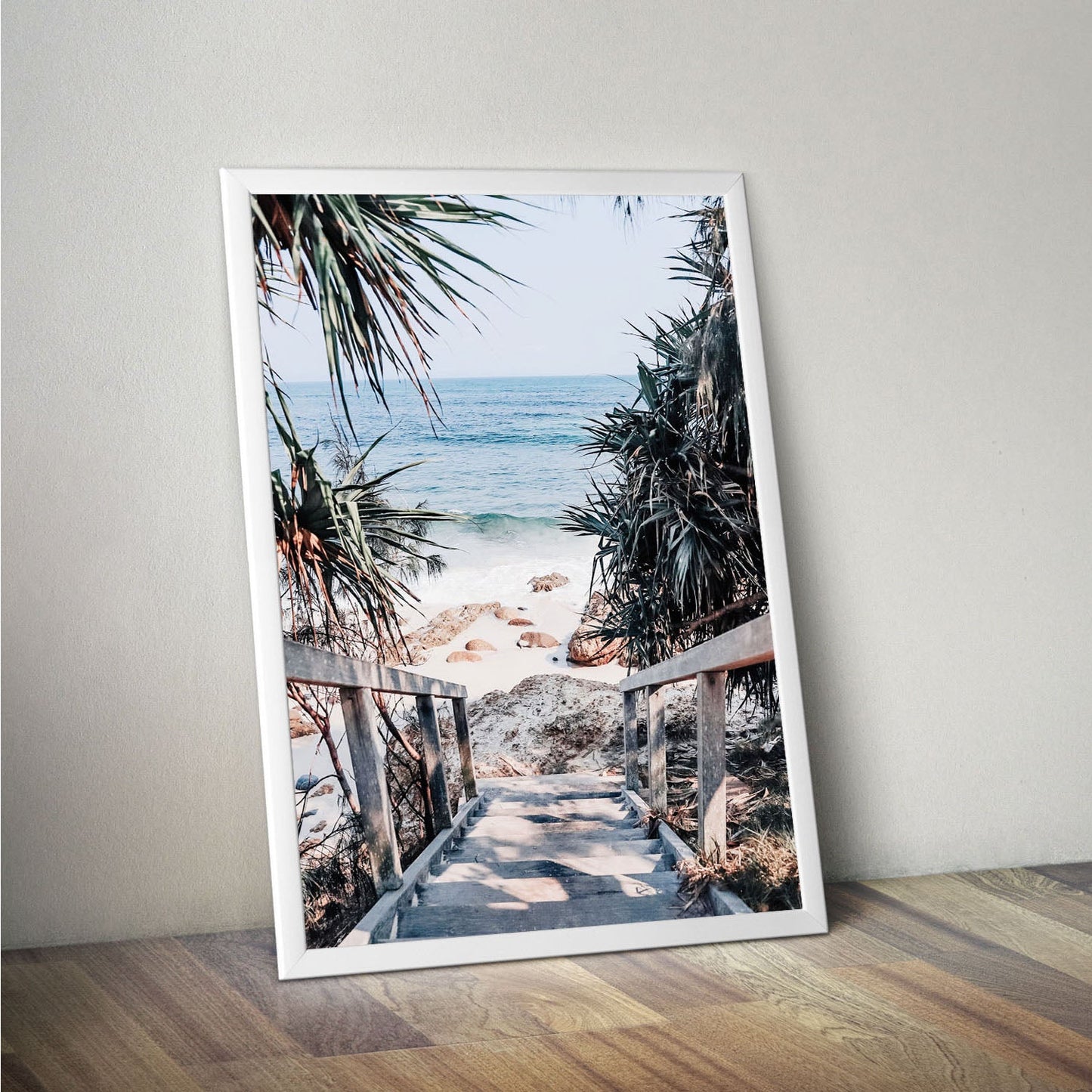 Wes Co Gallery Poster Wategos Beach Pathway 11 x 17" Home Goods - Nature  Art Print