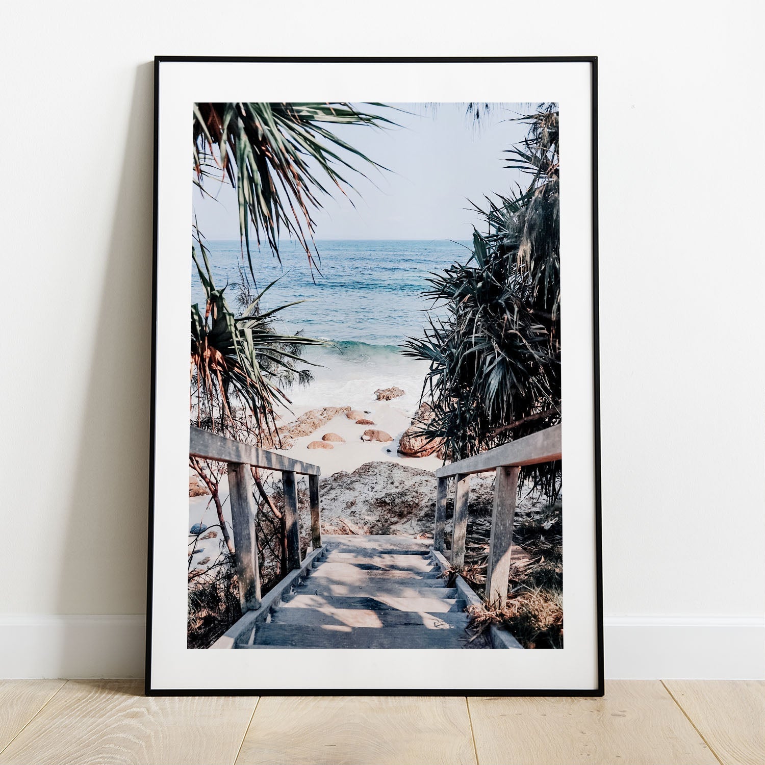 Wes Co Gallery Poster Wategos Beach Pathway 5 x 7" Home Goods - Nature  Art Print