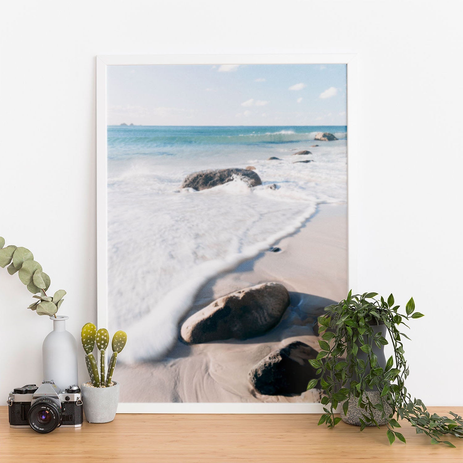 Wes Co Gallery Poster Tranquil Shoreline Rocks 11 x 17" Home Goods - Nature  Art Print