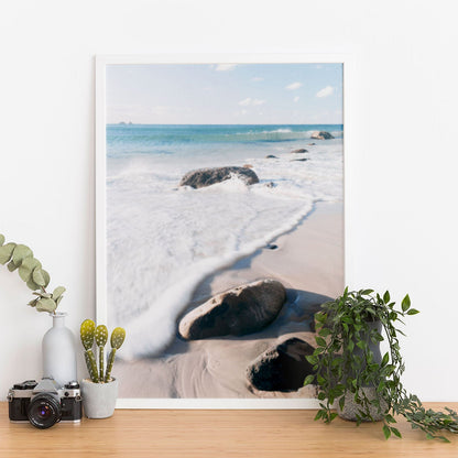 Wes Co Gallery Poster Tranquil Shoreline Rocks 11 x 17" Home Goods - Nature  Art Print