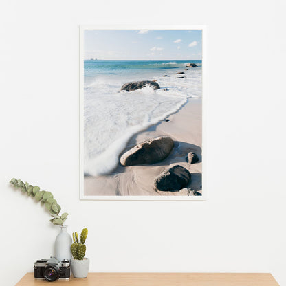 Wes Co Gallery Poster Tranquil Shoreline Rocks 11 x 17" Home Goods - Nature  Art Print