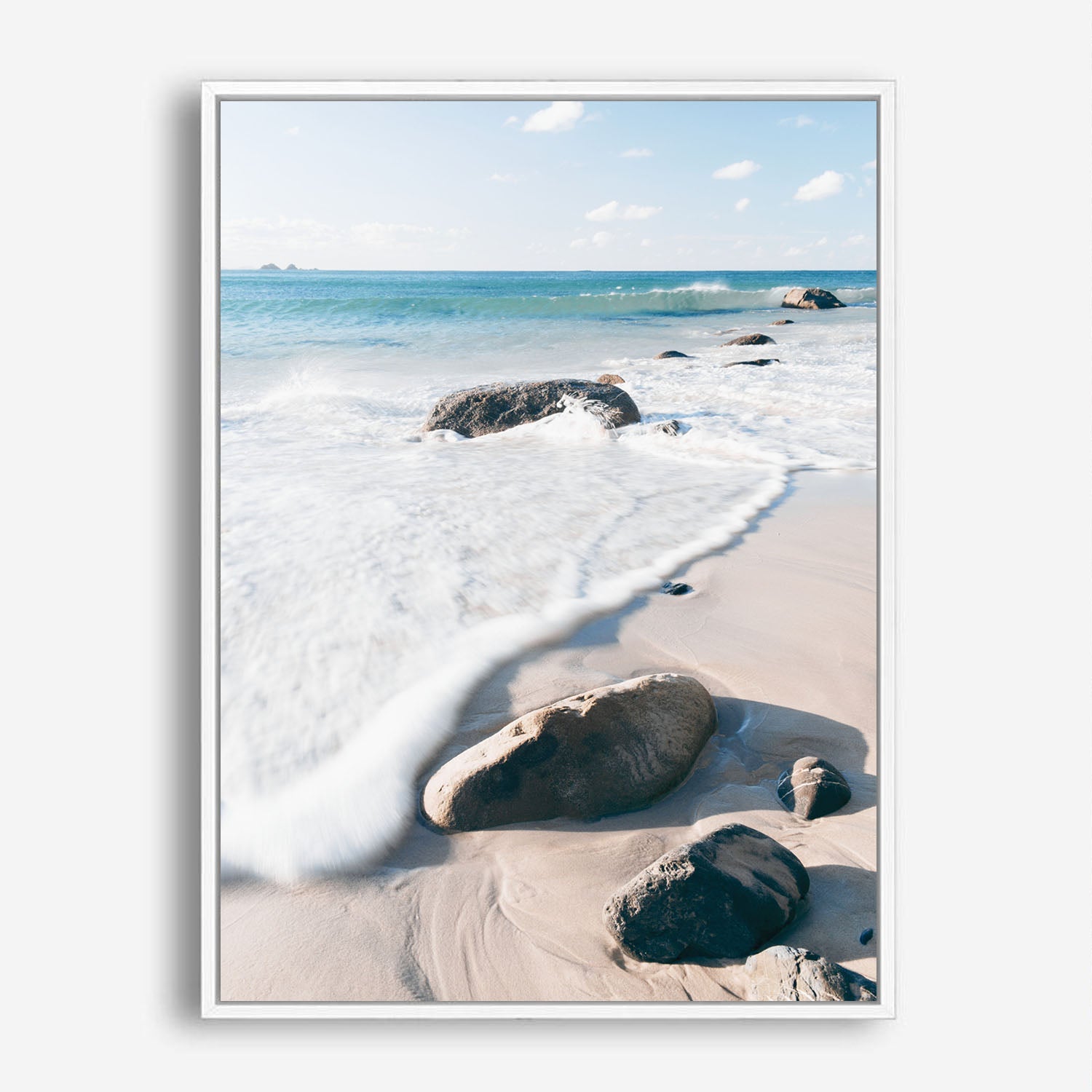 Wes Co Gallery Poster Tranquil Shoreline Rocks 8 x 10" Home Goods - Nature  Art Print