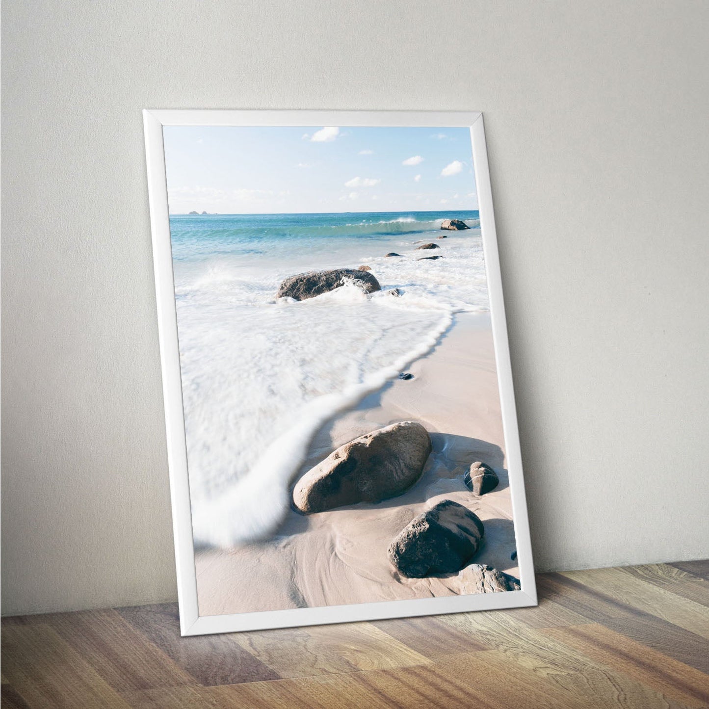 Wes Co Gallery Poster Tranquil Shoreline Rocks 11 x 17" Home Goods - Nature  Art Print