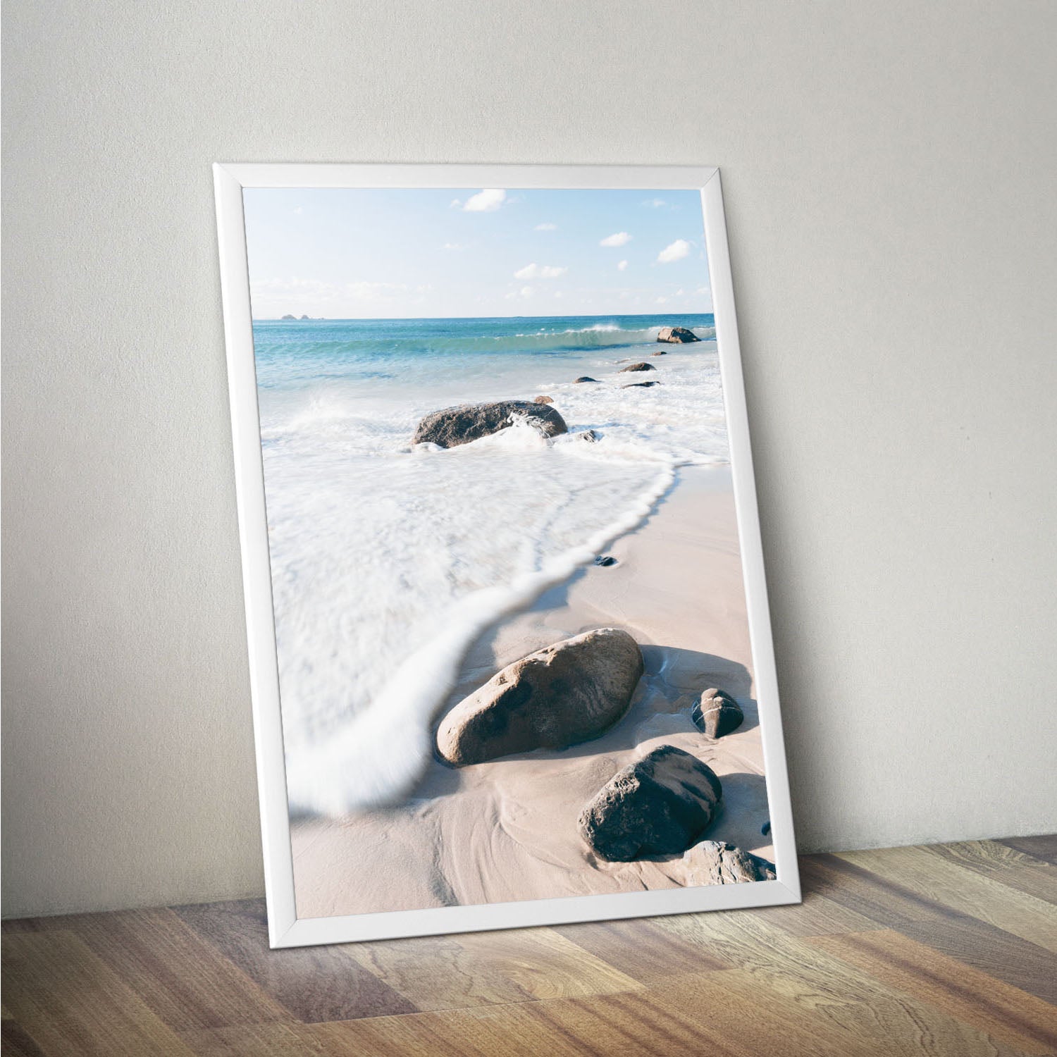 Wes Co Gallery Poster Tranquil Shoreline Rocks 11 x 17" Home Goods - Nature  Art Print