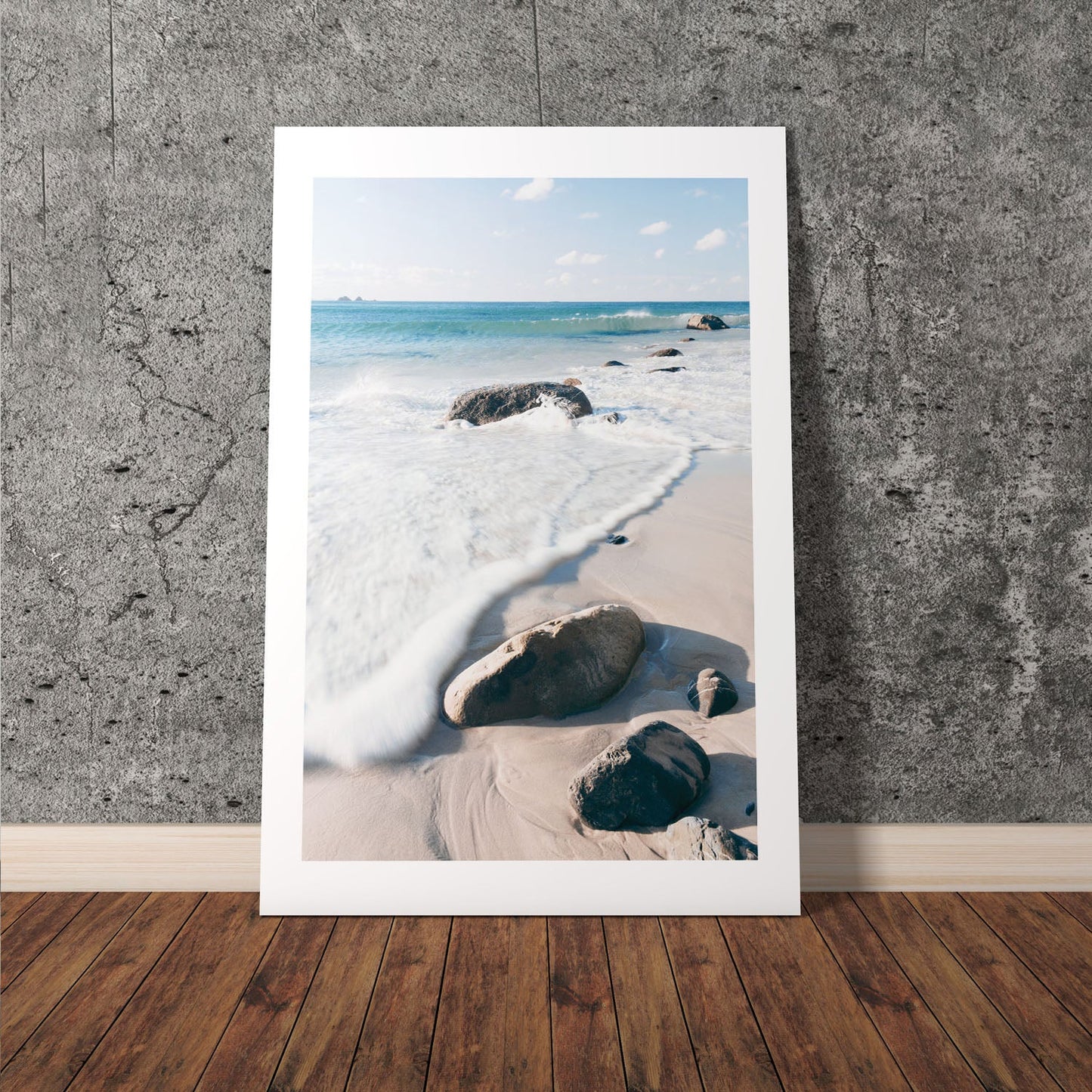 Wes Co Gallery Poster Tranquil Shoreline Rocks 8 x 10" Home Goods - Nature  Art Print