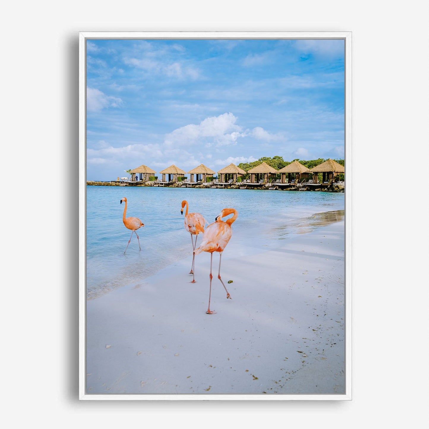 Wes Co Gallery Poster Flamingos by the Shore 8 x 10" Home Goods - Nature  Art Print